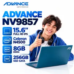 ADVANCE - Laptop NV9857 Intel N4500 8GB RAM 256GB SSD 15.6" FHD IPS W10