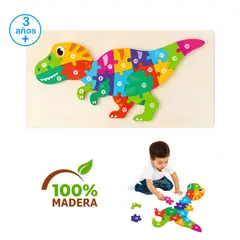 KIDS - Juguete Rompecabezas para Aprender los Números del 1 al 20 en Forma de DINOSAURIO