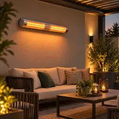 Alfano - Estufa de Cuarzo 3000W 3 Potencias con Control Remoto IP55 -UC-3000