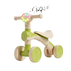 TOYS MASTER - Bici Correpasillos con Luces y Música Interactivo Infantil - Verde