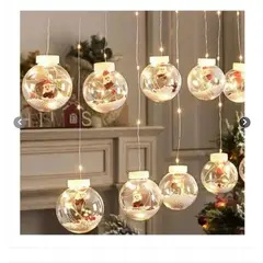 GENERICO - Cortina Luces de Navidad Led - Guirnalda con esferas diseño de Navidad