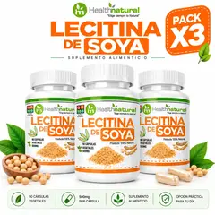 HEALTHNATURAL - PACK 3 LECITINA DE SOYA 1500MG