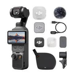 DJI - Cámara para videovlogs Pack Estándar Osmo Pocket 4 con Transmisor Mic Mini 2