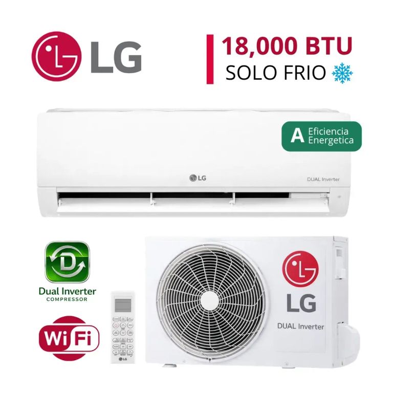 DUALCOOL Aire Acondicionado Inverter 18000 BTU Función solo 