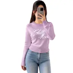 GENERICO - Chompa Mujer Casual Chill Dom464-22 Cashimir Color Lila
