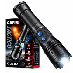 LIDIMI - Linterna Táctica Cafini C-l1638a Recargable Zoom Ajustable
