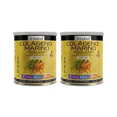 DRASANVI - DUO PACK Colágeno Marino Hidrolizado Magnesio Cúrcuma Sabor Limón 300 gr