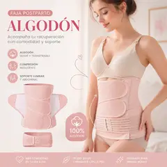 GENERICO - Faja Postparto 2 en 1 Algodón