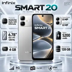 INFINIX - Celular Smart 20 128GB 4GB Titanio