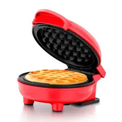 HOLSTEIN HOUSEWARES - Modelo HH09125016R Waflera Holstein personal de 10 cm, color rojo