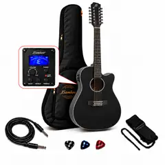 BAMBOO - GUITARRA ELECTROACUSTICA DOCEROLA MAHOGANY BLACK 42" PACK