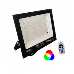 GENERICO - REFLECTOR LED - RGB ( LUZ MULTICOLOR)- 100 WATTS PORTIZA - IP66