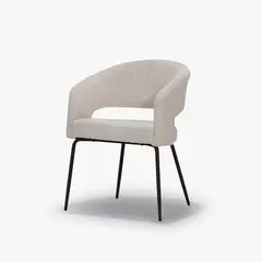 TUGO - Silla De Comedor Alani Tela Beige P. Negra