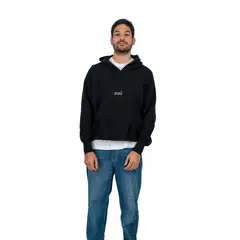 SUAL - Polera Oversize Tejida Negra