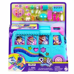 POLLY POCKET - Set De Juego Aventuras Sobre Ruedas Con Mascotas