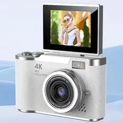 GENERICO - Cámara Fotográfica Digital 4K para Niños y Adolescentes Pantalla Abatible