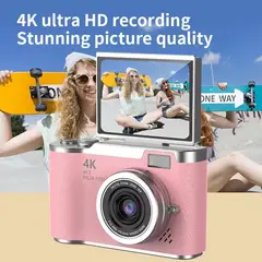 GENERICO - Cámara Digital 4K UHD con Pantalla Abatible para Niños y Adolescentes
