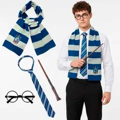 GENERICO - Kit de Gryffindor para Niños: Bufanda, Varita y Gafas de Harry Potter x 4u