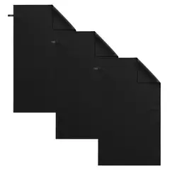 INDEPENDIENTE - Pack 3 Toallas de Microfibra Negro 80 x 40 - Absorbentes - Valuma