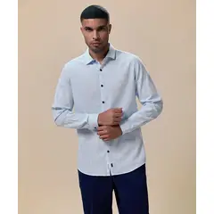 Mbo - Camisa Pechera Ojal Celeste Hombre