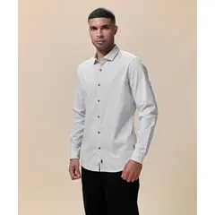 Mbo - Camisa Slim Fit Gris Hombre
