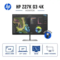 HP - Monitor Z27k G3 27" 4K + Cámara Web Microsoft