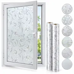 INSPIRA MARKET - Pack x2 Pegatinas para Ventana Decorativas 2 m x 60 cm en Diseños Aleatorios
