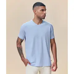 Mbo - Polo Básico Cuello V Celeste