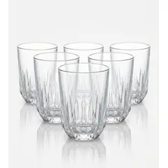 GENERICO - SET DE 6 VASOS CRUZ DE VIDRIO DE 240 ML