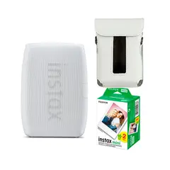 Fujifilm - Impresora Instax Mini Link 3 Clay White +Estuche+Peliculax20