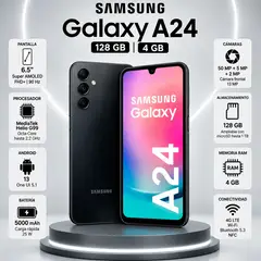 SAMSUNG - Celular Galaxy A24 128GB 4GB Negro