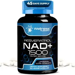 WELLNESS LABSRX - Suplemento liposomal NAD, 1500 mg - Suplemento de resveratrol NAD