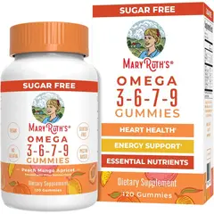MARYRUTH - MaryRuth’s Omega 3-6-7-9 Gummies Sugar Free – Omega-3 en Gomitas - 120 gomitas