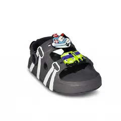 GENERICO - Sandalias para Niños de Eva Ligera con correa – Playa, Piscina, Casual - Azul, negro, plomo
