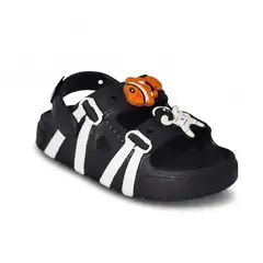 GENERICO - Sandalias para Niños de Eva Ligera con correa – Playa, Piscina, Casual - Azul, negro, plomo