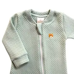 WAWA PIMA - PIJAMA BEBE JACQUARD OSO GREEN