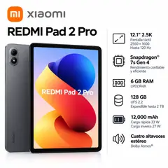 XIAOMI - Tablet REDMI Pad 2 Pro 25099RP13G 6GB RAM 128GB 12.1" 2.5K Snapdragon 7s Gen 4 Wi-Fi Graphite