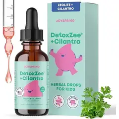 JOYSPRING - DetoxZee - Gotas de cilantro para niños apoyo de desintoxicación con zeolita y cilantro