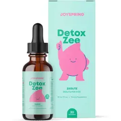 JOYSPRING - DetoxZee - Gotas de zeolita para niños Clinoptilolita con vitamina D3 y vitamina B12