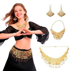 GENERICO - Accesorios disfraz para Danza del Vientre en METAL 3 productos