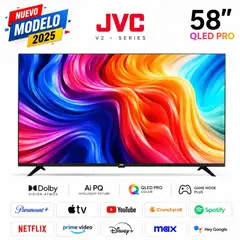 GENERICO - Televisor JVC 58 QLED Pro 4K Google TV LT-58KM858 Smart TV