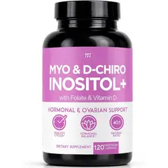 VITAMINA - Myo-inositol y D-Chiro Inositol con Folato y D -Optify Suplemento de inositol 120 capsulas