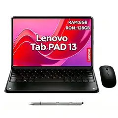 LENOVO - Tablet Idea Tab Pro 13 8GB+128GB y Ratón inalámbrico Bluetooth y Teclado Negro y Lápiz táctil