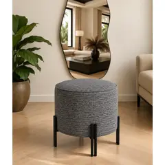 GENERICO - Puff Oslo Acrati, Tela Lexus Aterciopelado Antifluido 43 x 48 cm