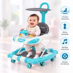 EBABY - CAMINADOR ANDADOR<< DONO>> CON FUNCION MECEDORA EB432 - CELESTE