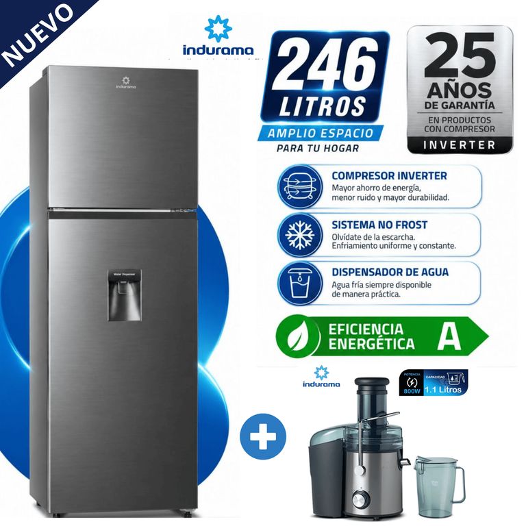 Refrigeradora 246L Top Freezer RI-389DI + Extractor