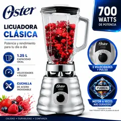 OSTER - LICUADORA BLST4655 700 WATTS 3 VELOCIDADES CROMADO