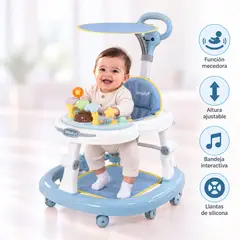 EBABY - CAMINADOR ANDADOR "FLAG" CON JUGUETES EXTRAIBLES - AZUL