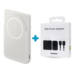 SAMSUNG - Power Bank Magnetico 5000mAh U2500 + Cargador con Cable 25w Negro