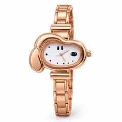 SNOOPY - Reloj con Correa Metálica oro rosa